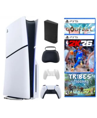 Playstation 5 Slim Disc Bundle With NBA 2K26 Game + 2 Bonus Games and Accessories