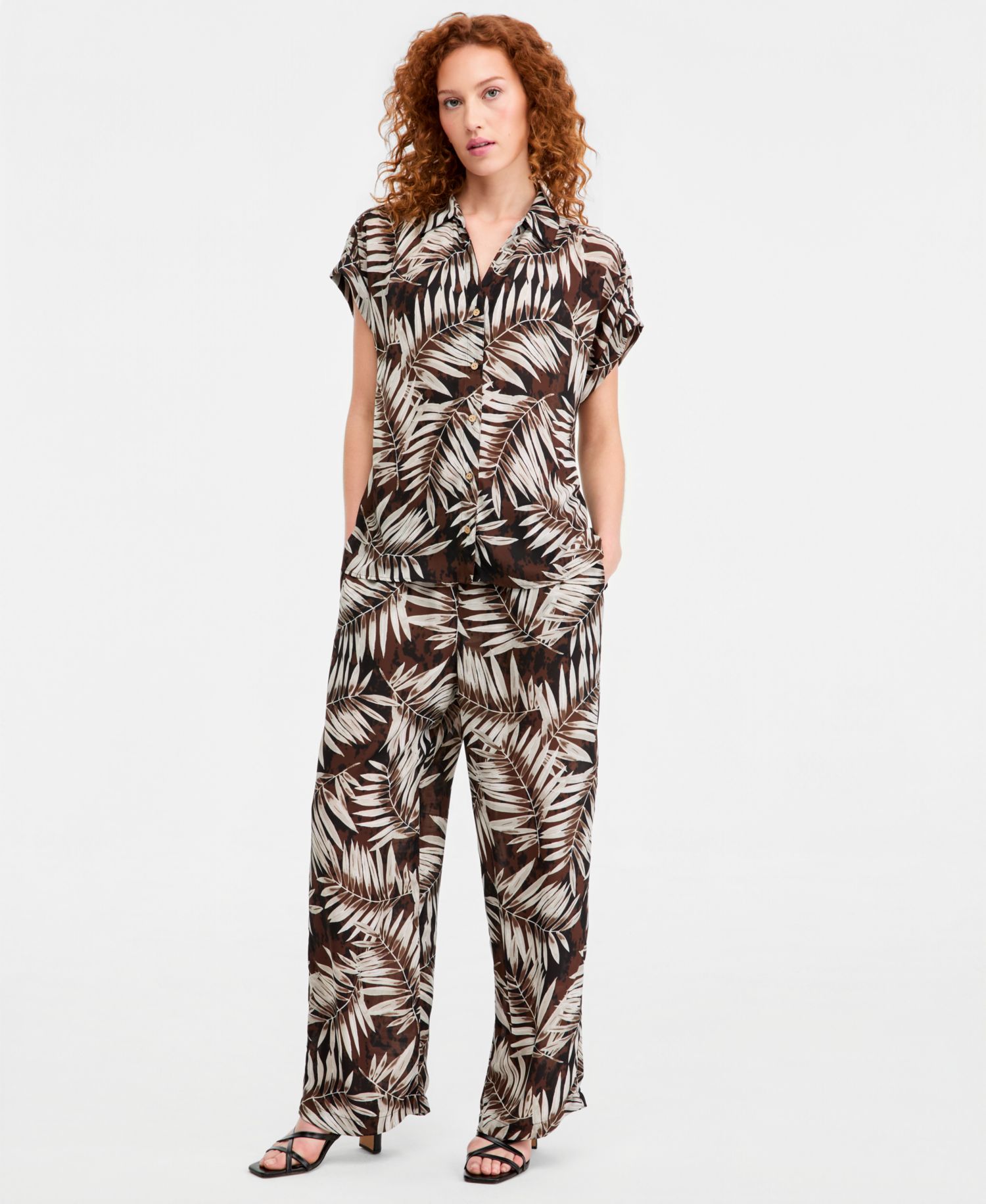 Women's Printed Collared Neck Shirt