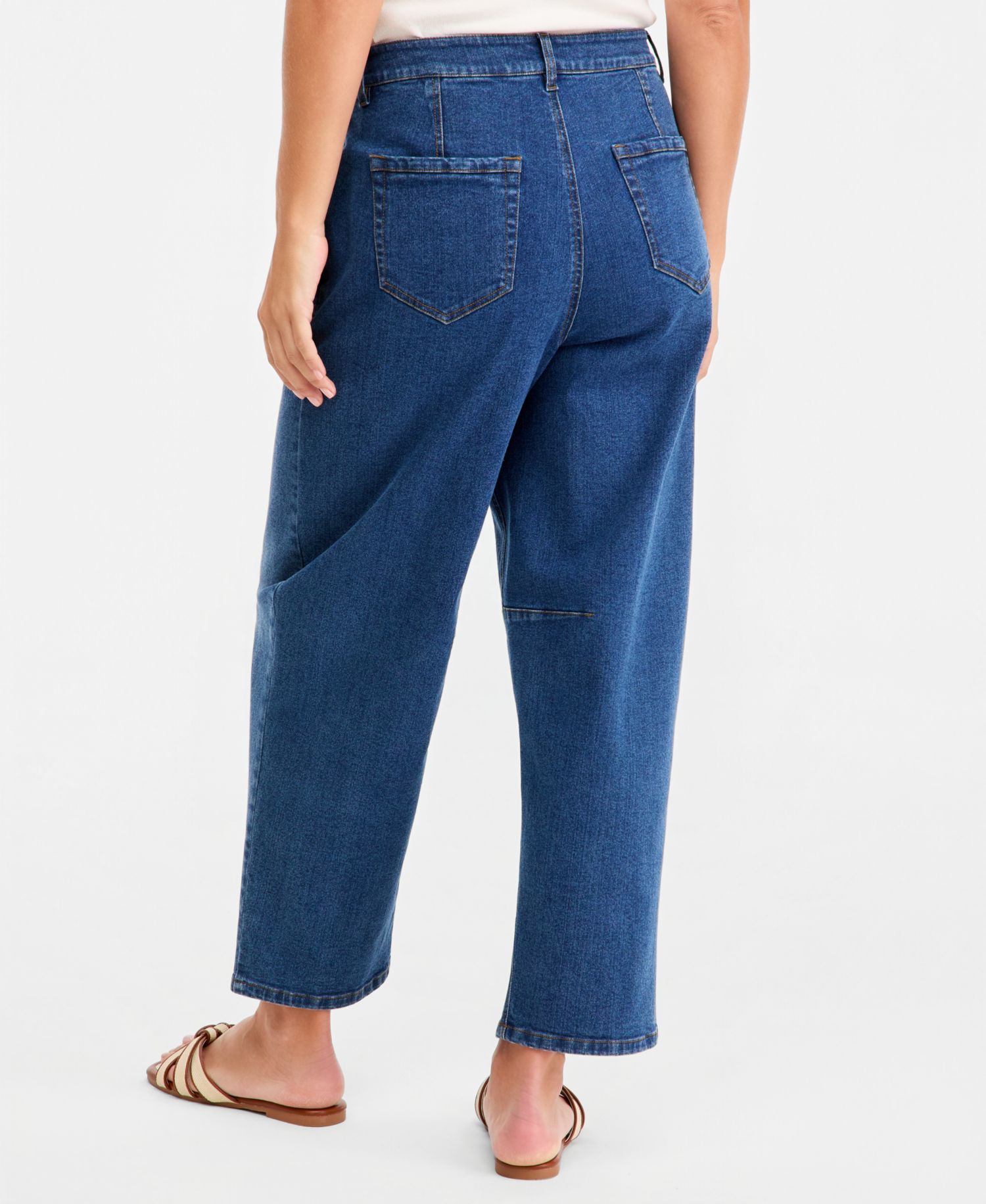 Women's High-Rise Barrel-Leg Jeans