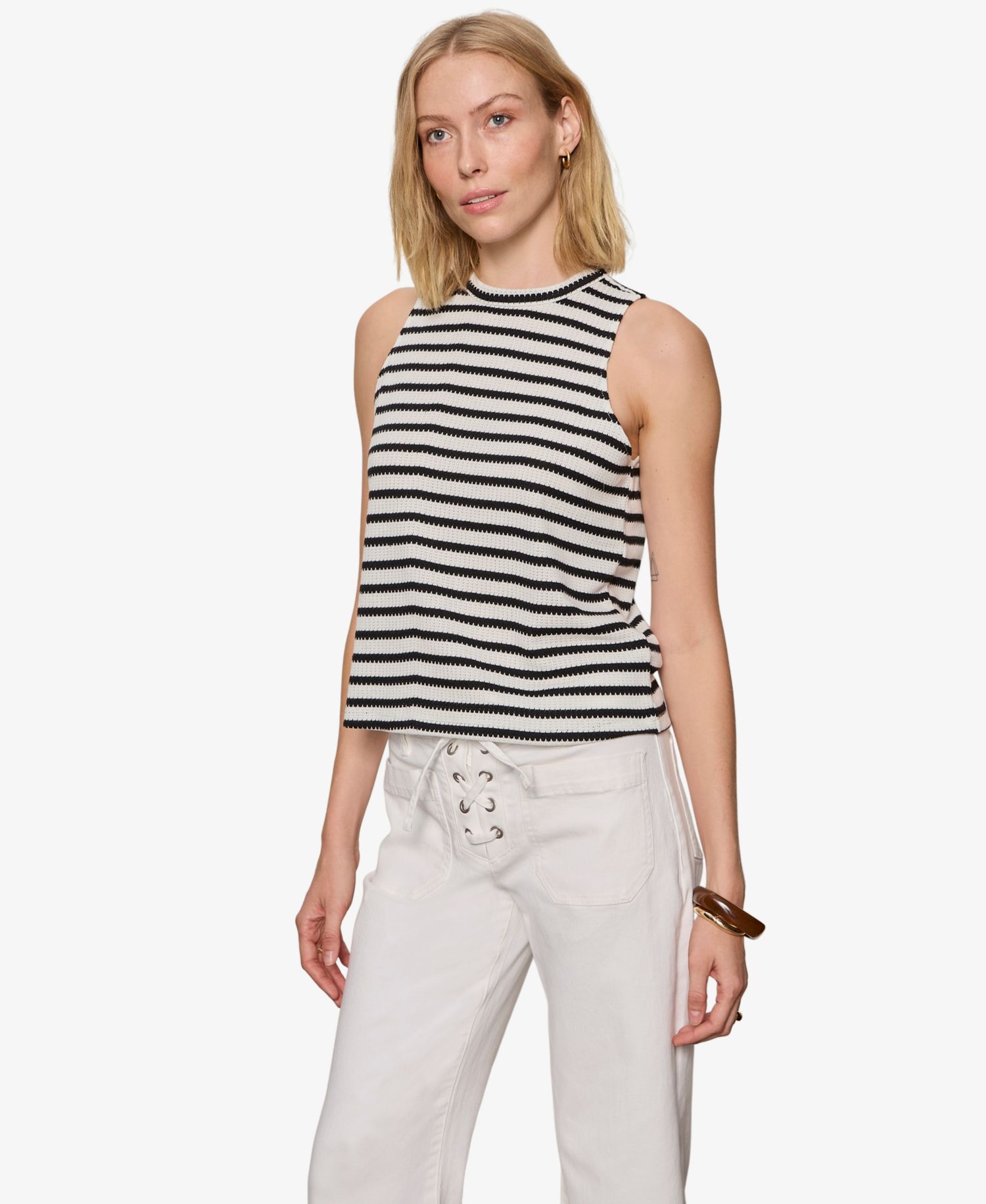 Petite Campari High-Neck Tank Top