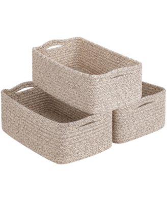 3Pack Rope Shelf Basket Woven Organizing Bins Gift Basket