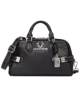 Brooks Smooth PU Belted Satchel - Women s Top Handle Satchel with Detachable Crossbody Strap