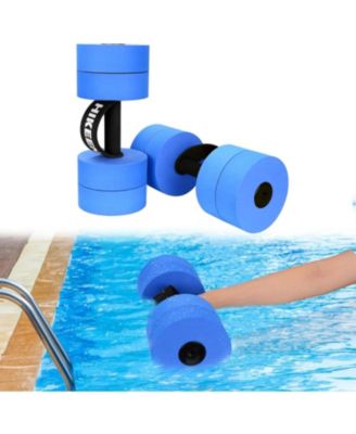 Aquatic Exercise Dumbbells Water Dumbbell Pool Resistance Aquatic Fitness Barbells with 4 High-Density EVA Foam Pool Weights Dumbbells