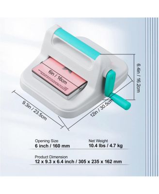 Manual Die Cutting Embossing Machine - 6" Opening A5 Craft Machine for Art Scrapbooking Card Making, Portable Metal Handle Steel Roller System