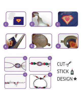 Design Your Own Bracelets Jewelry Making DIY Kit - 8 Fashion Bracelets, 300+ Picture Patterns, Glass Beads, Mess-Free Creative Activity