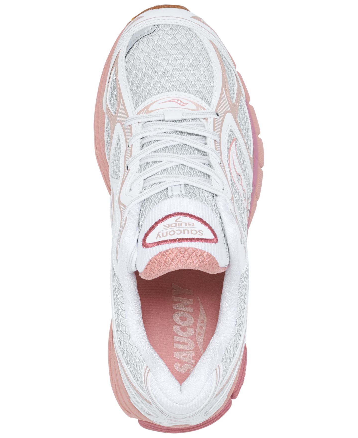 Кроссовки для бега Saucony ProGrid Guide 7, цвет: Белый / Персиковый — фото 5