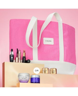 Choose your Free 6-Pc. Gift with any $39.50 Lanc&ocirc;me Purchase. Total Gift Value up to $134!