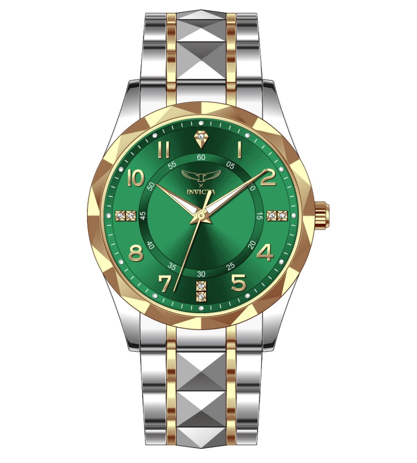 Мужские часы Invicta 69025 Specialty Quartz PC21S Dial Watch, цвет: Золотой / Стальной — фото 1