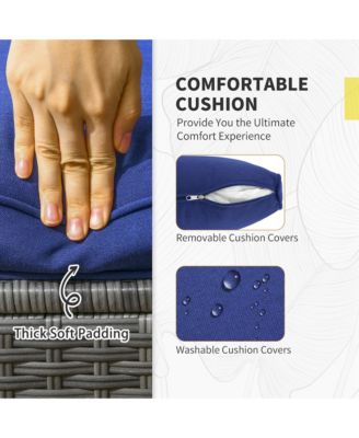 Wicker Furniture Set, Sectional Sofa w/ Loveseats and Chairs,