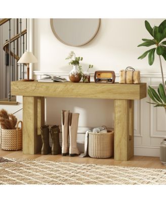 42 Inch Console Table, Narrow Sofa Table Behind the Couch,