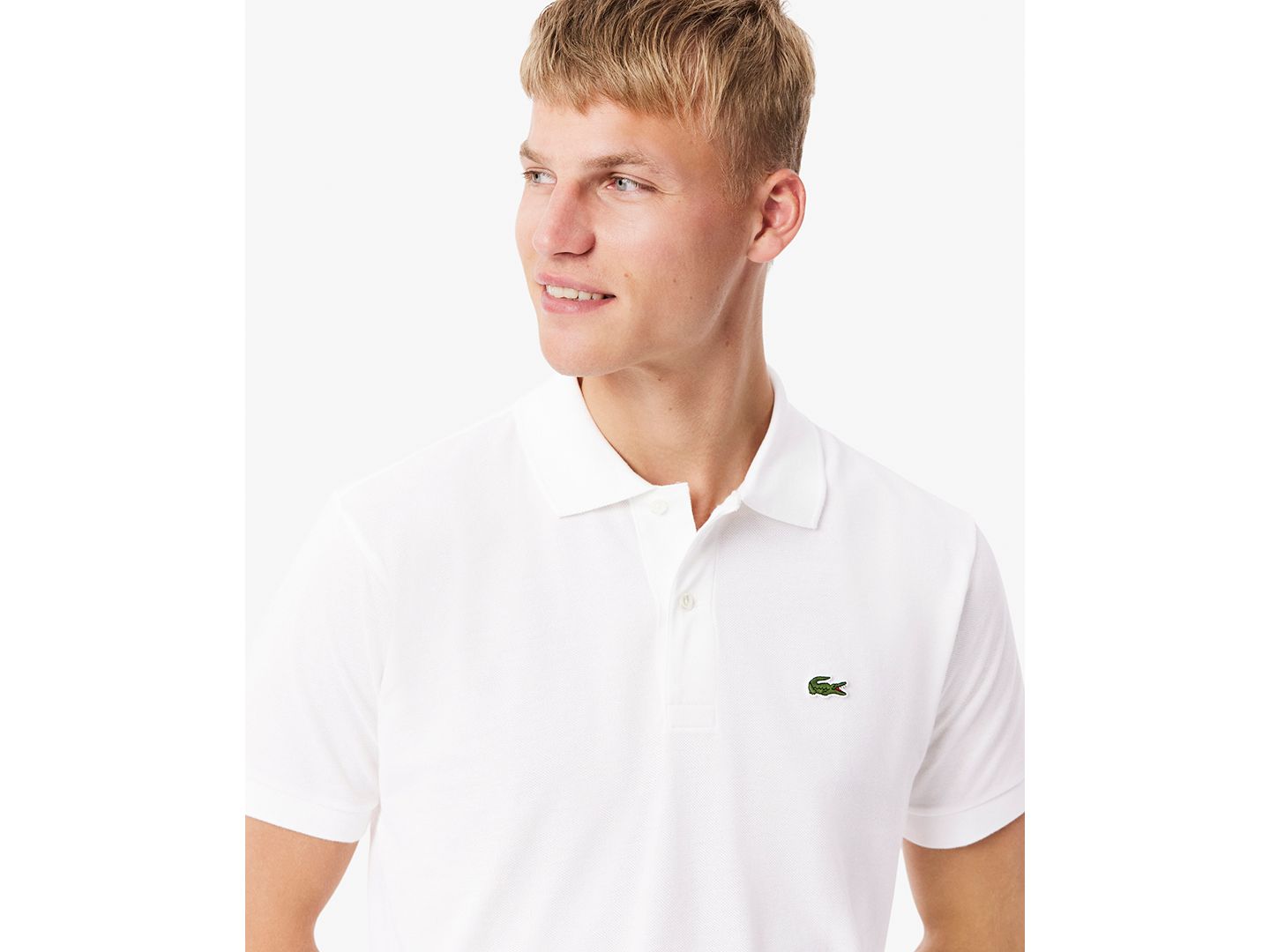 Мужское поло Lacoste Classic Fit Original L.12.12 Polo, цвет: 001 Белый — фото 3