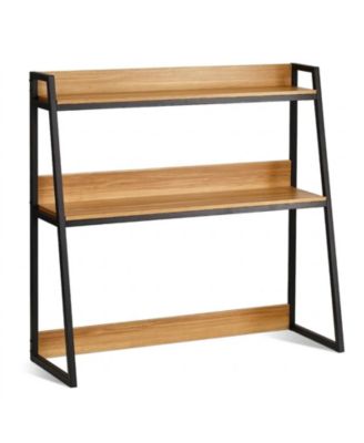 2-Tier Desktop Bookshelf Organizer with Anti-Slip Pads, 37.4" x 12.6" x 35.4"