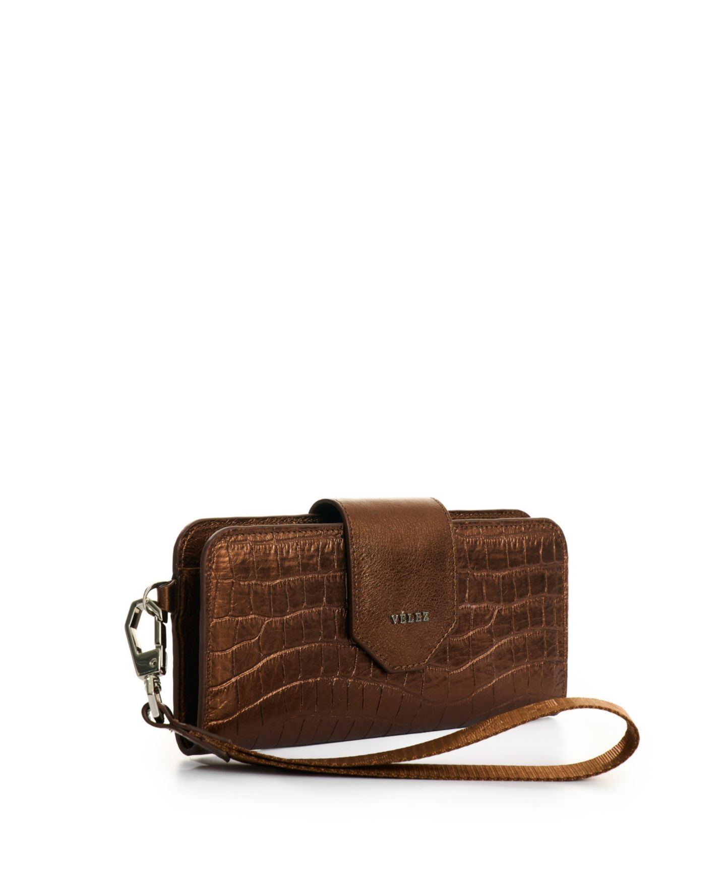 Мужской кошелёк Velez Leather Bifold Large Wallet Designed with 8 internal card, цвет: Бронзовый — фото 2