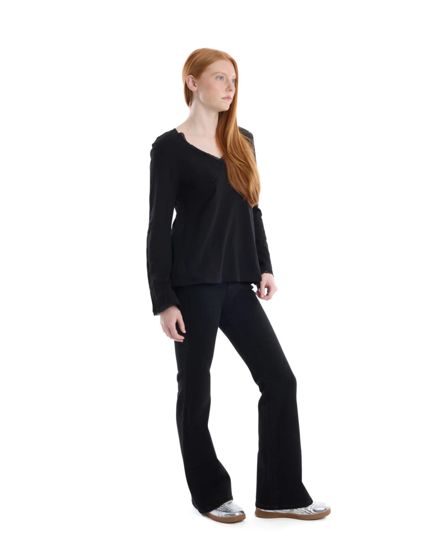 Women's Clothing V-Neck Long Sleeve Empire