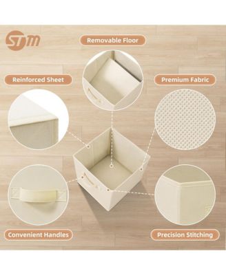 4 Pack Cubes Collapsible Bins Fabric Foldable Organization Closet Shelves Offices Toys