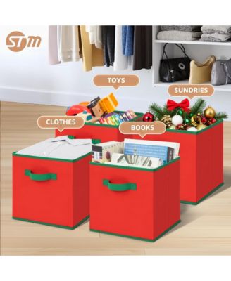 4 Pack Cubes Collapsible Bins Fabric Foldable Organization Closet Shelves Offices Toys