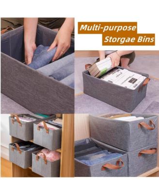3 Piece Storage Bins Closet Organizer Foldable Boxes Gift Basket