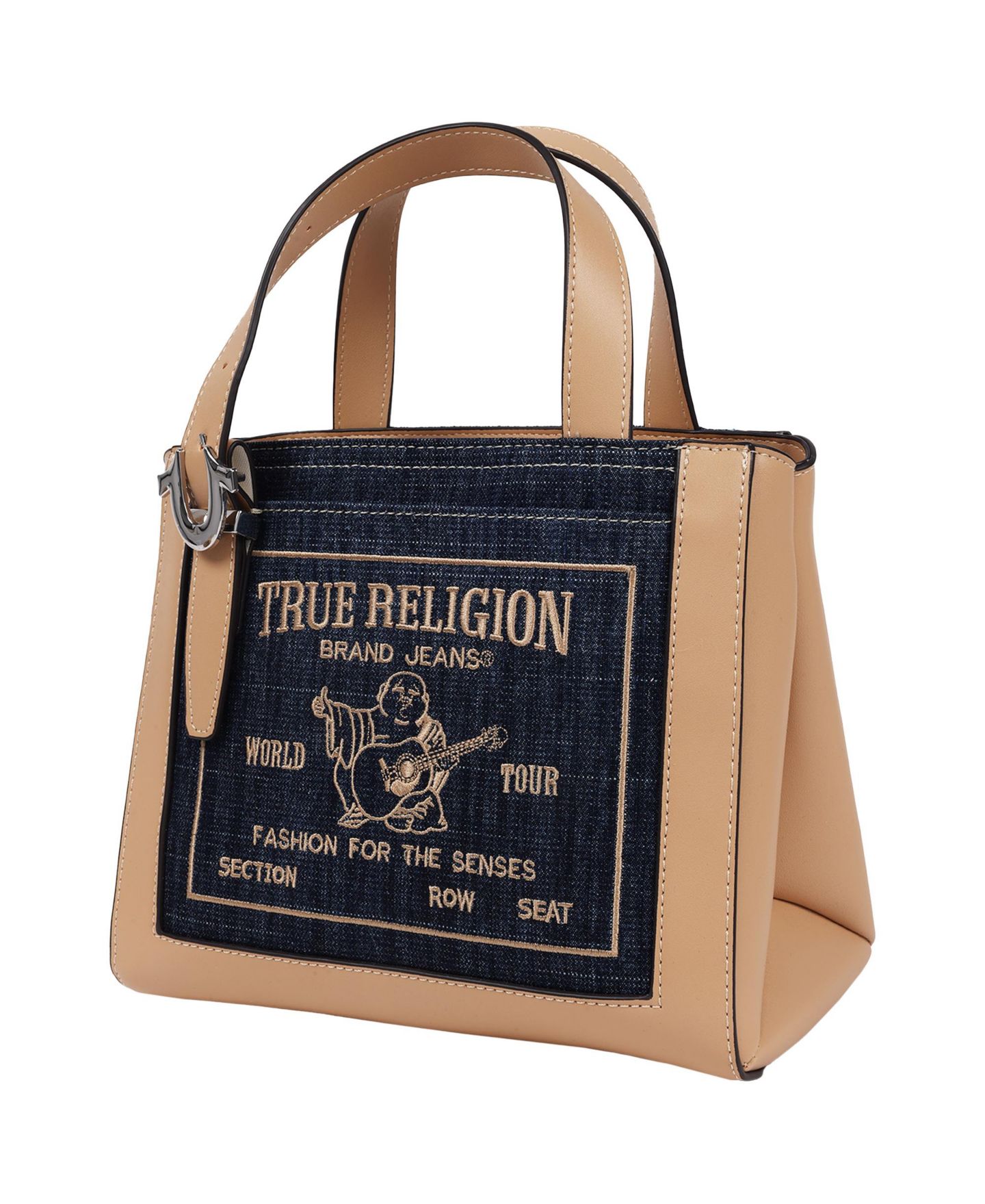 Женская сумка True Religion Arvin Buddha Motif Crossbody Tote, цвет: Тёмный джинсовый — фото 3