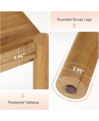 Square Solid Wood Dining Table, 39.4"