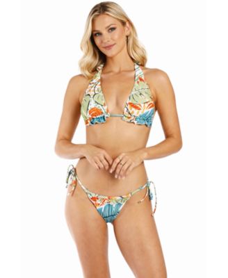 Women's Tropical Halter Bikini Set - Luxury Resort Wear Swimwear