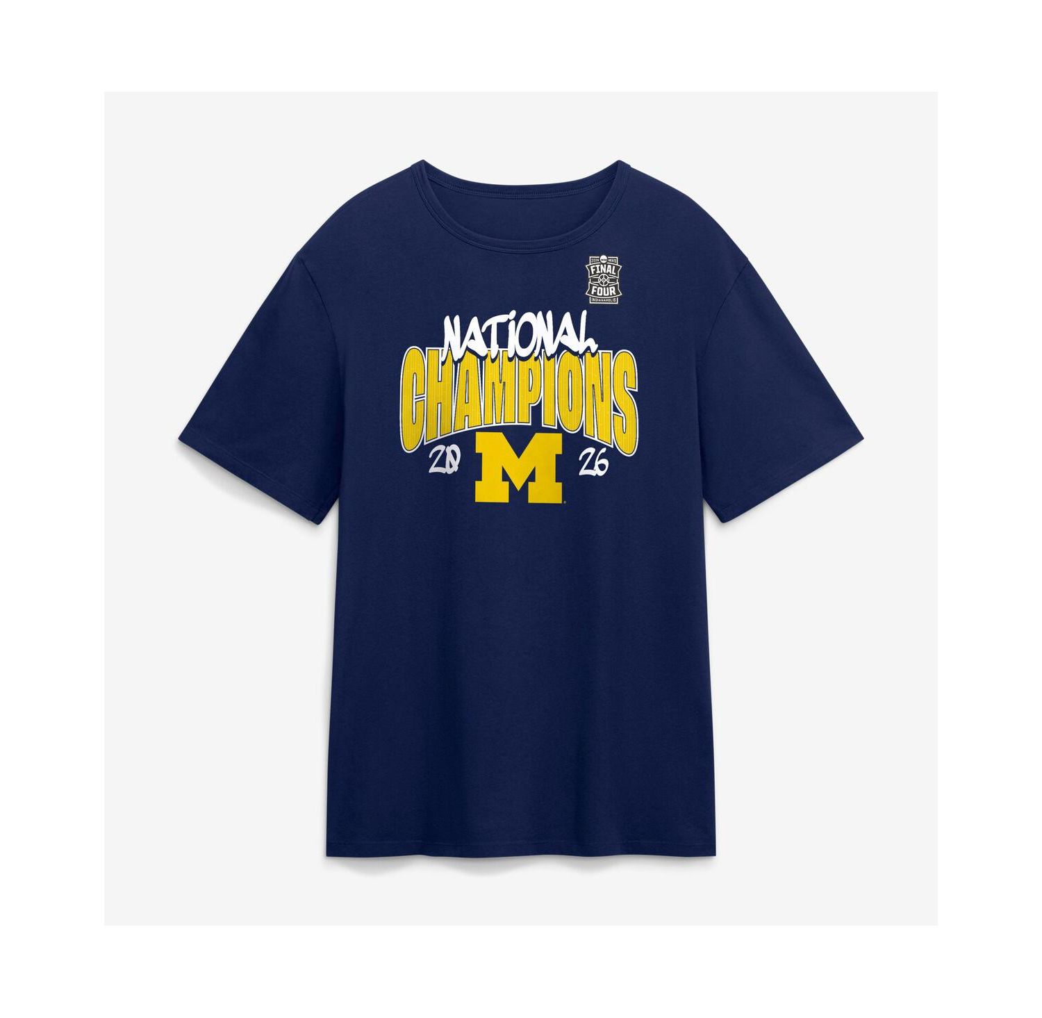 Men's Navy Michigan Wolverines 2026 NCAA Men's Basketball National Champions Schedule T-Shirt