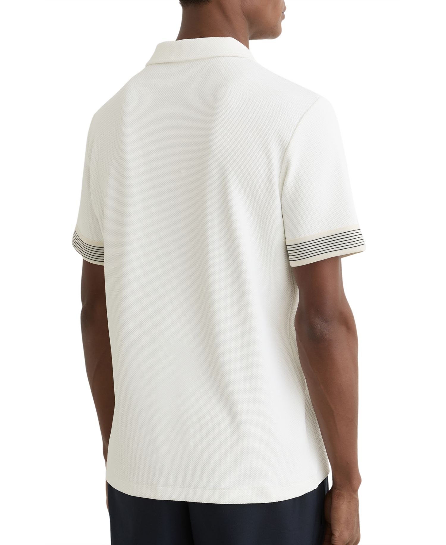 Men's Bruno Sleeve-Trim Half-Zip Polo Shirt