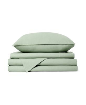 Vintage Washed Cotton 4-Piece Sheet Set, Queen