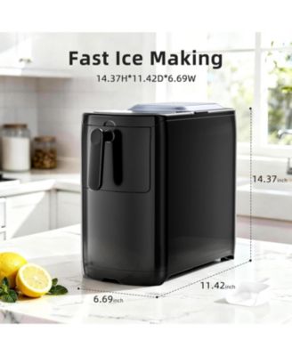 Countertop Ice Maker, 18 lbs/24H, Self-Cleaning, One-Touch