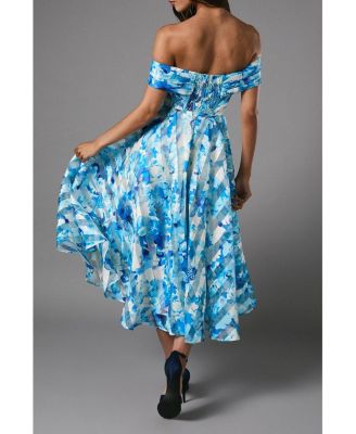Women's Off-Shoulder Floral Statement Midi Dress