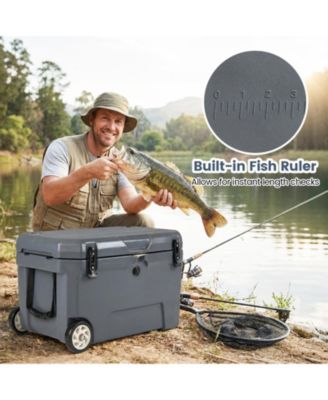 52-Quart Portable Hard Cooler with 6-Day Ice Retention, Heavy-Duty Wheels and Extended Handle