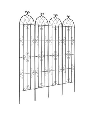 Climbing Plant Trellis 87 x 20 in 4-Pack Rustproof Metal Support
