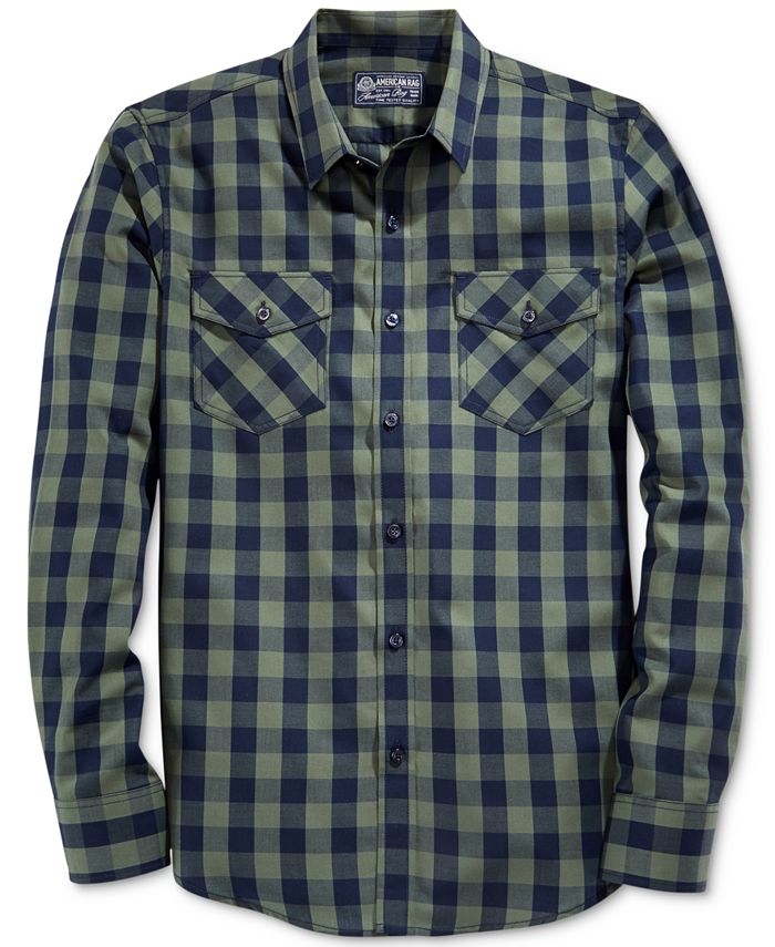 American Rag Men's Checked Shirt, Created for Macy's & Reviews - Casual ...