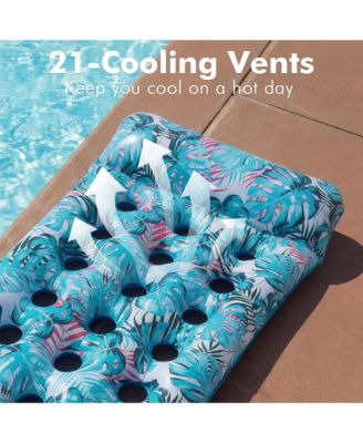 2 Pack Inflatable Pool Float Mat Headrest Lake Raft Lounger