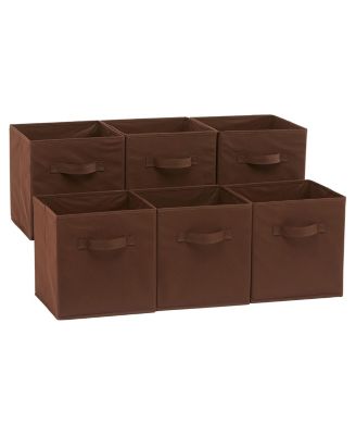 6-pack Collapsible Fabric Storage Cubes Organizer With Handles Gift Basket