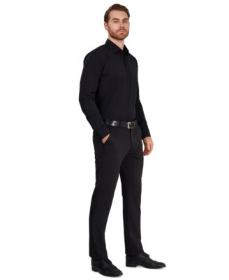 Men's Slim-Fit Performance Solid Dress Shirt