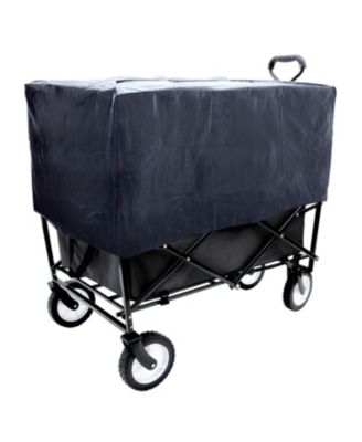360lbs Collapsible Storage Wagon Utility Carts with Strapping System, 3-Piece Liner