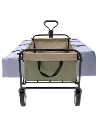 360lbs Collapsible Storage Wagon Utility Carts with Strapping System, 3-Piece Liner