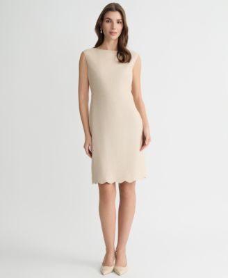 Women's Scalloped-Hem Sheath Dress