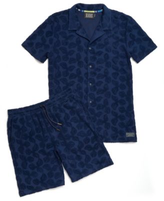 Men's French Terry Embroidered Short-Sleeve Shirt