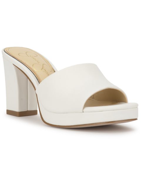 Женские сандалии Jessica Simpson Elyzza Block Heel Dress Sandals, цвет: Яркий белый