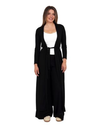 Women's Long-Sleeve Jacket and Wide-Leg Pant Set
