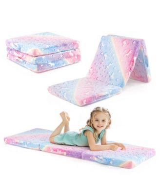 Tri-Fold Kids Sleeping Pad with Glow-in-the-Dark Cover