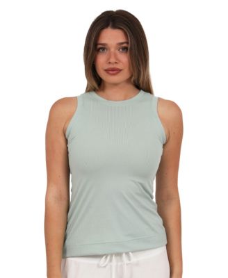Women's Ribbed Knit Sleeveless Tank Top