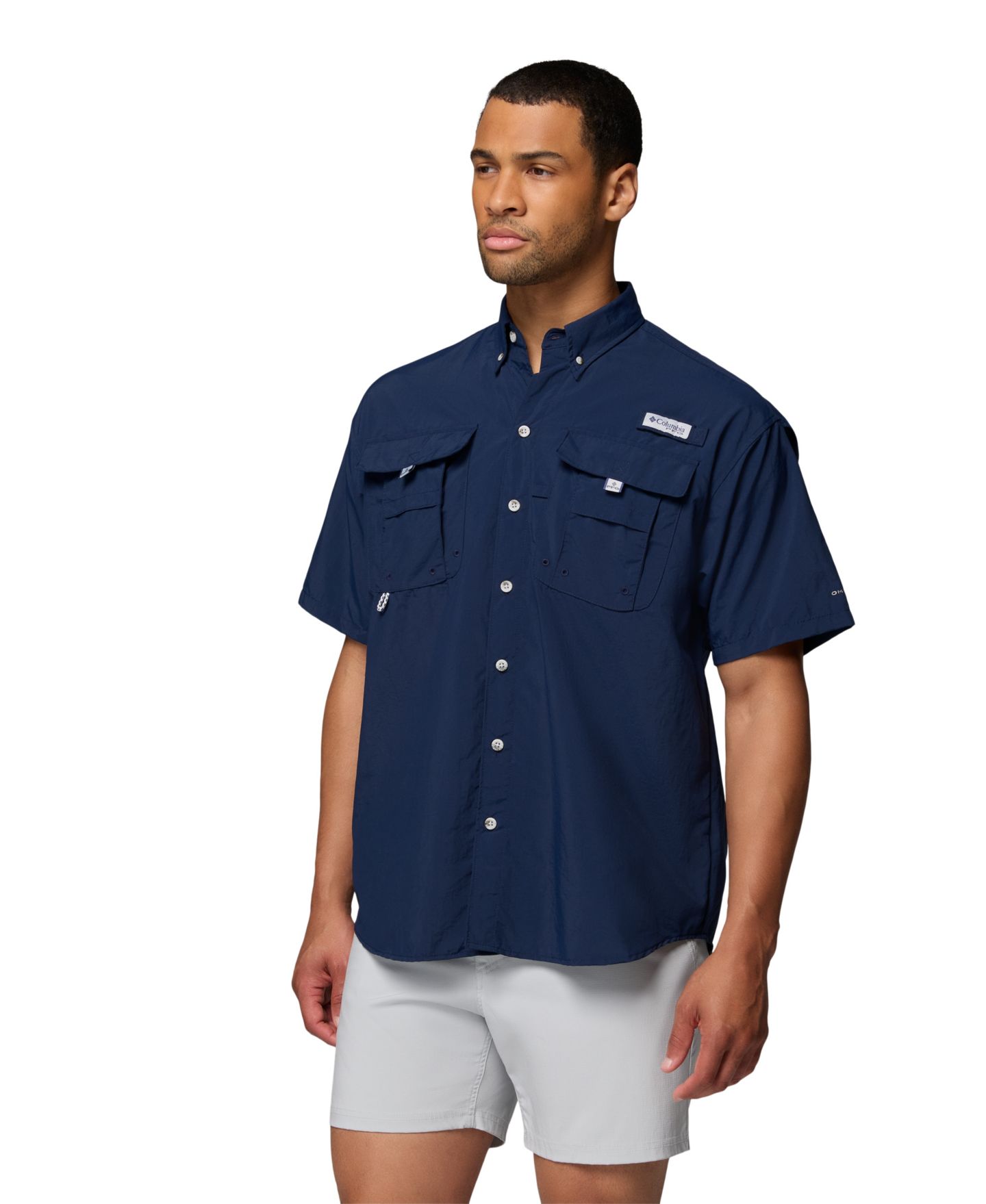 Мужская рубашка Columbia Bahama II Short-Sleeve, цвет: Тёмно-синий — фото 3