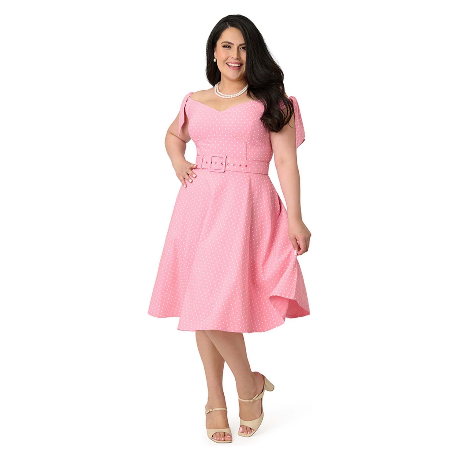 Plus Size Velvet Prairie Swing Dress