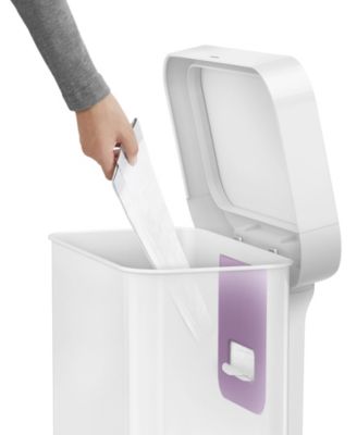 45 Liter Rectangular Liner Rim Steel Kitchen Trash Can with Liner Pocket