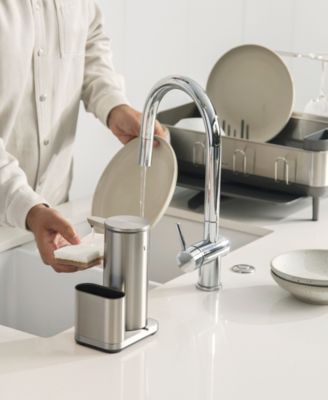 14 oz Sensor Pump, Touch-Free Hand Soap Dispenser with Sponge Caddy