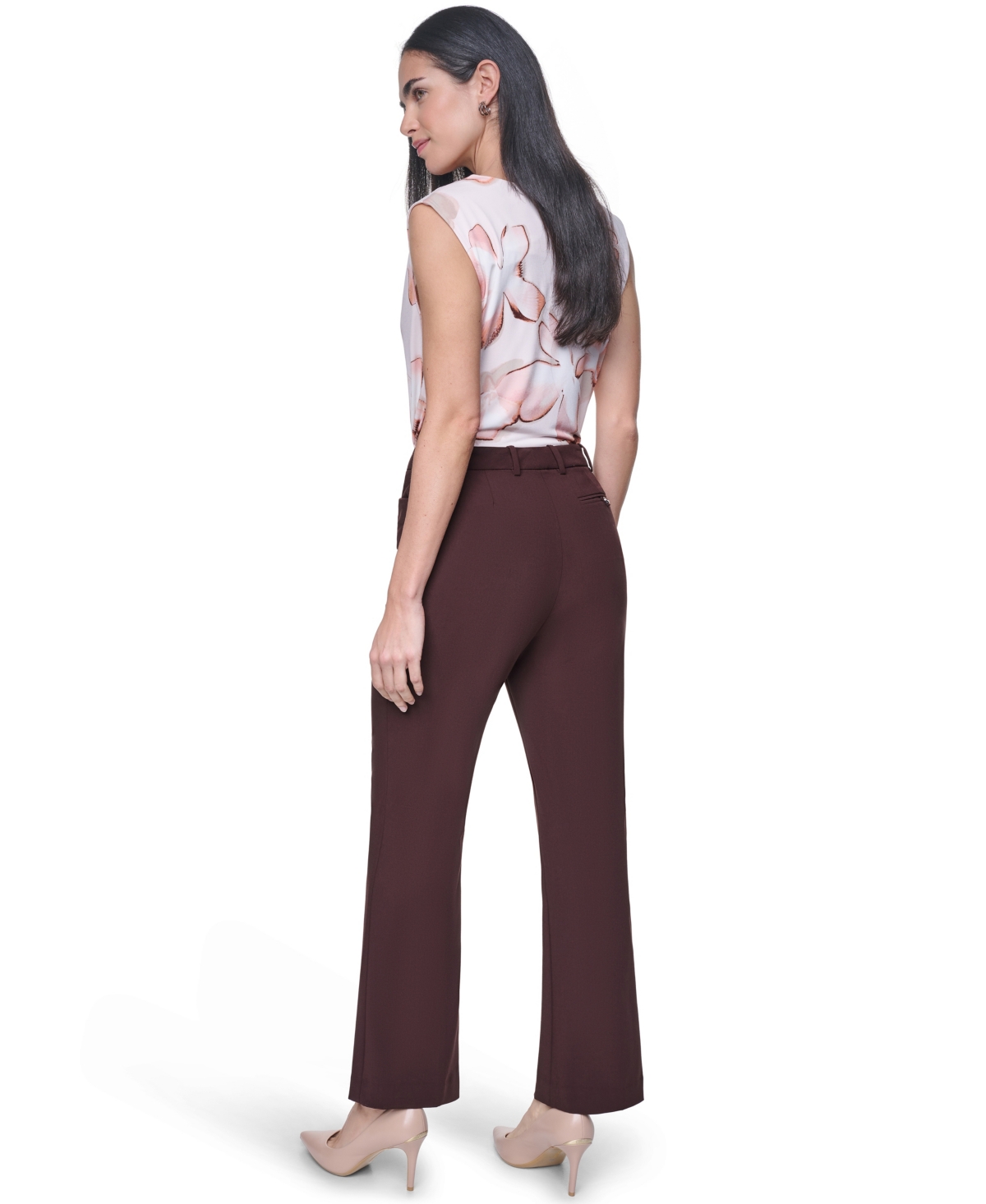 Calvin Klein Petite Mid-Rise Straight Pants