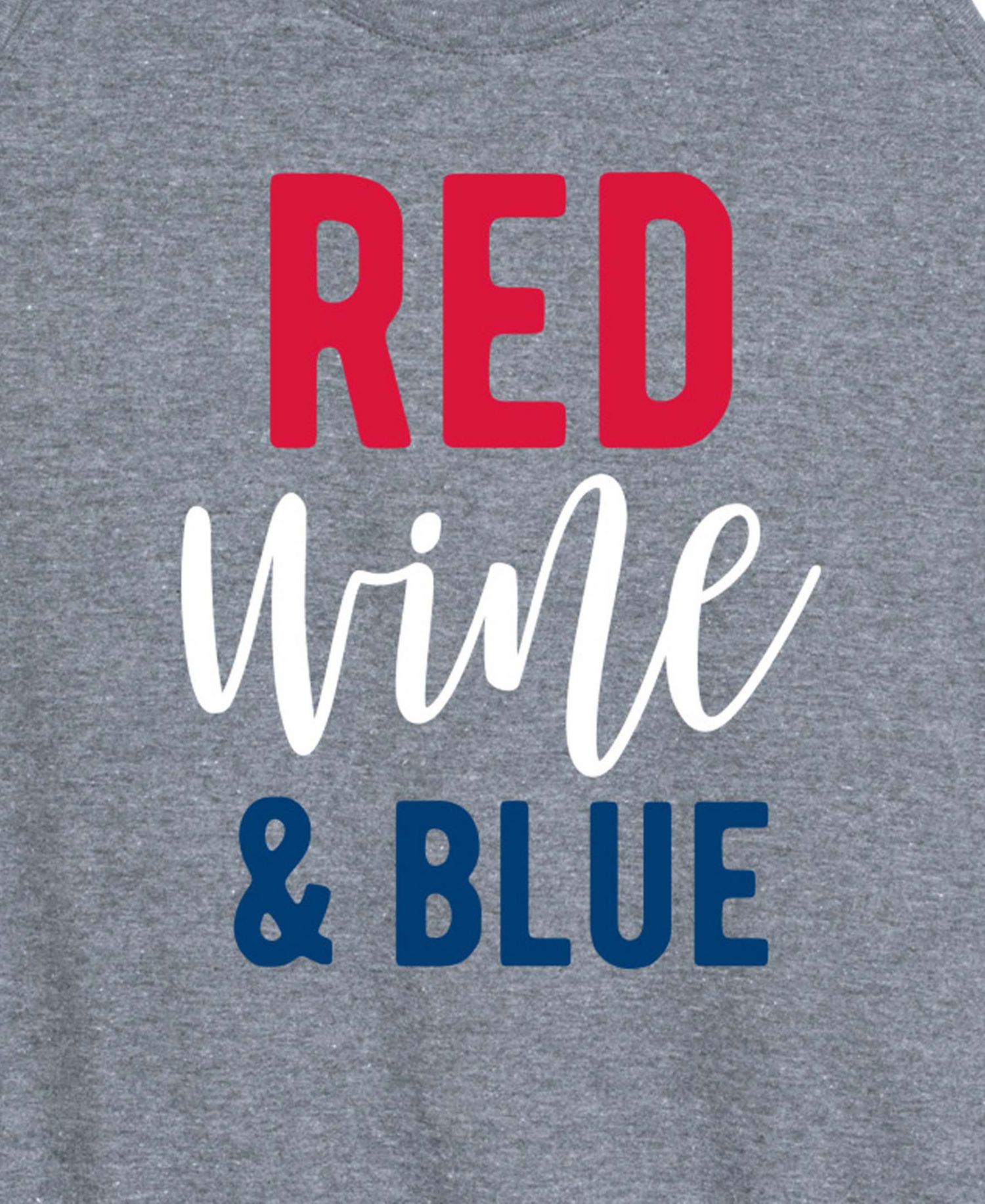 Plus Size Instant Message Red Wine and Blue Racerback Graphic Tank Top