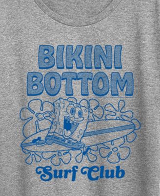 Plus Size SpongeBob Square Pants Bikini Bottom Surf Short-Sleeve Graphic T-Shirt